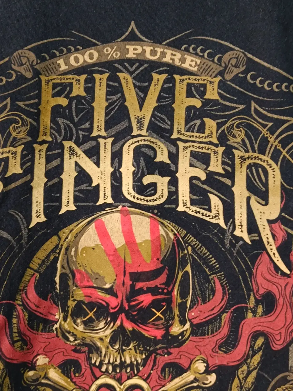 Camiseta Five Finger Death Punch 5FDP Since 2005 Las Vegas Skull XL Gildan Oficial, foto 3