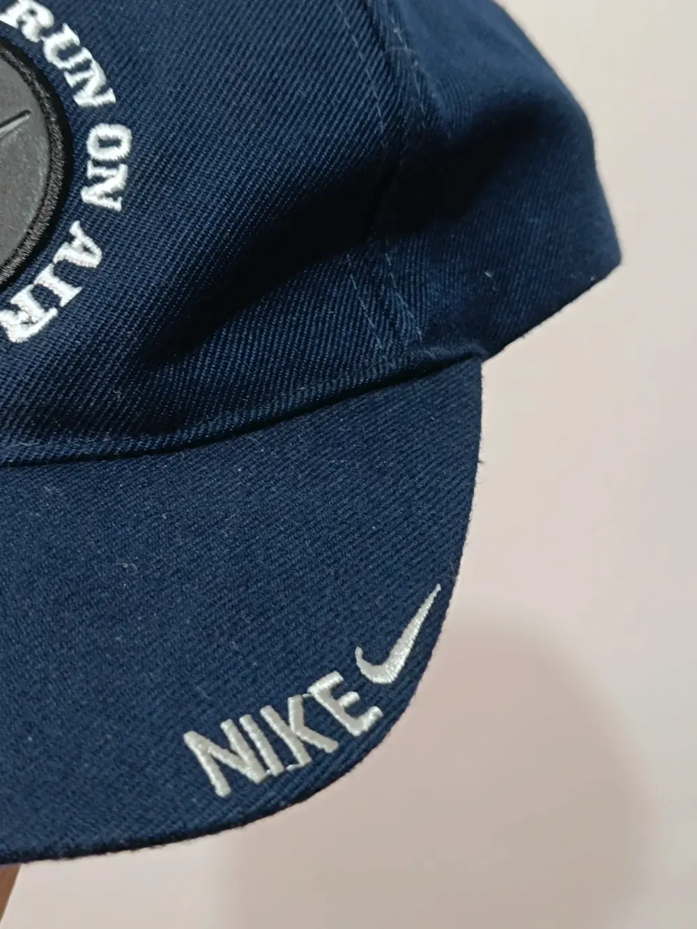Gorra Nike Vintage 90s Team Nike Sports Run On Air Azul Marino Ajustable Unisex, foto 3