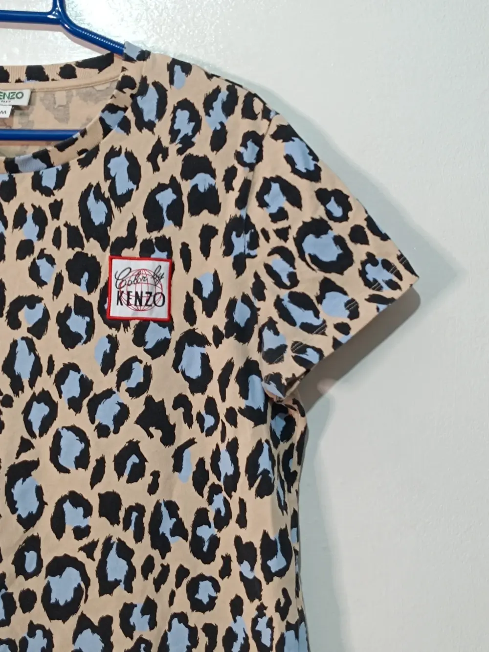Camiseta KENZO Leopardo Azul y Beige - Talla M, foto 2