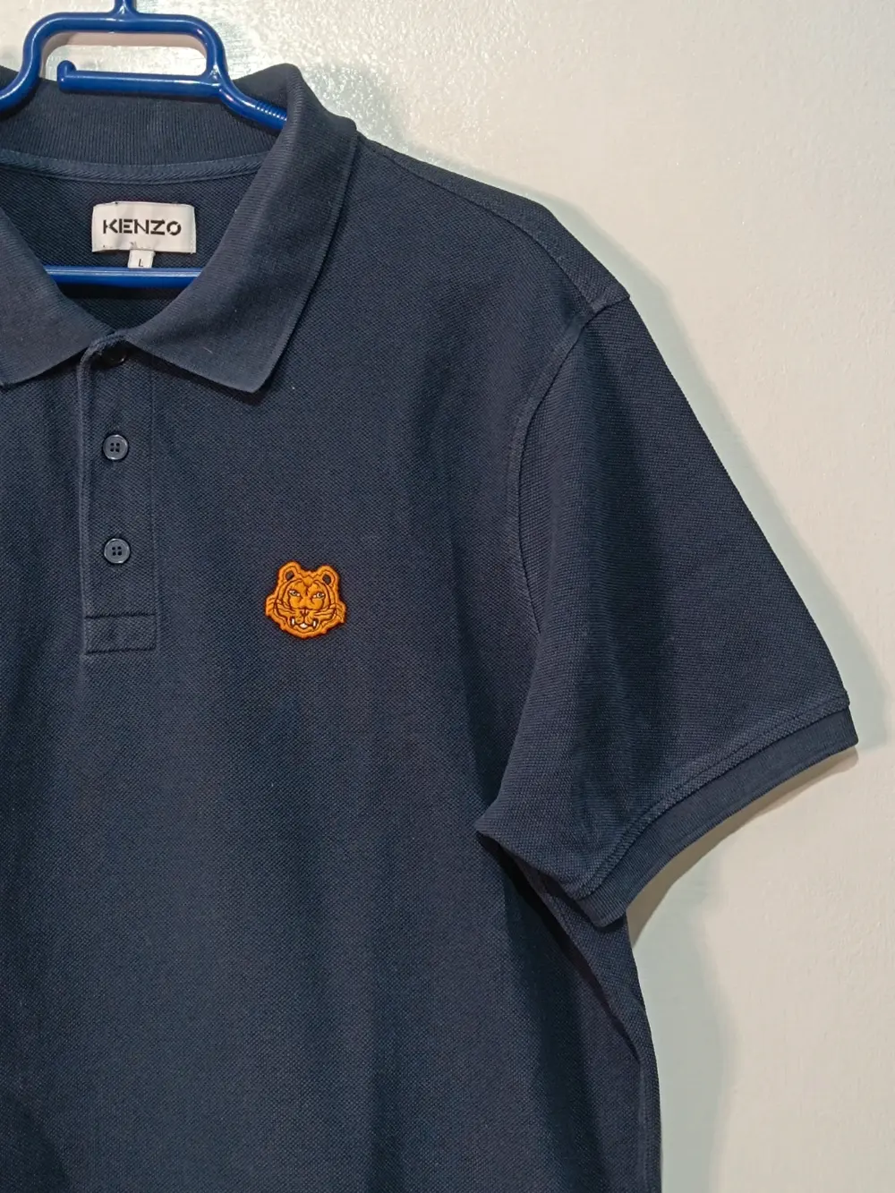 Polo KENZO Tiger Crest azul marino | Piqué algodón orgánico | Talla L | Made in Portugal, foto 2