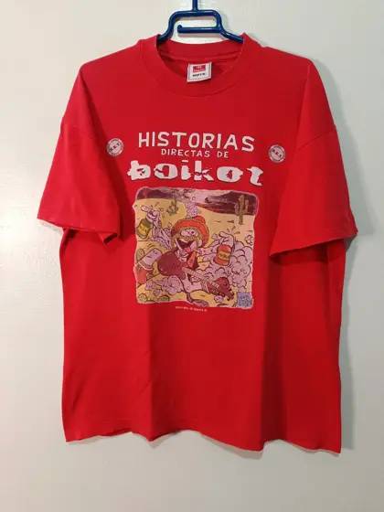 Camiseta Boikot "Historias Directas" 2000 | Vintage punk español | Hanes Beefy-T | Talla L