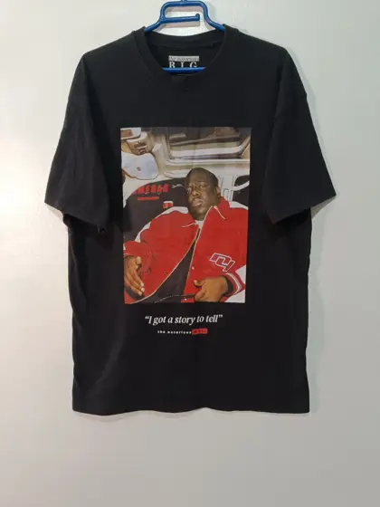Camiseta The Notorious B.I.G. × Pull&Bear | "I Got a Story to Tell" | Talla L | Negra