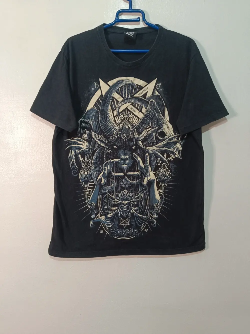 Camiseta Darkside Occult Baphomet Dark Art Eternity Chaos Gótico L