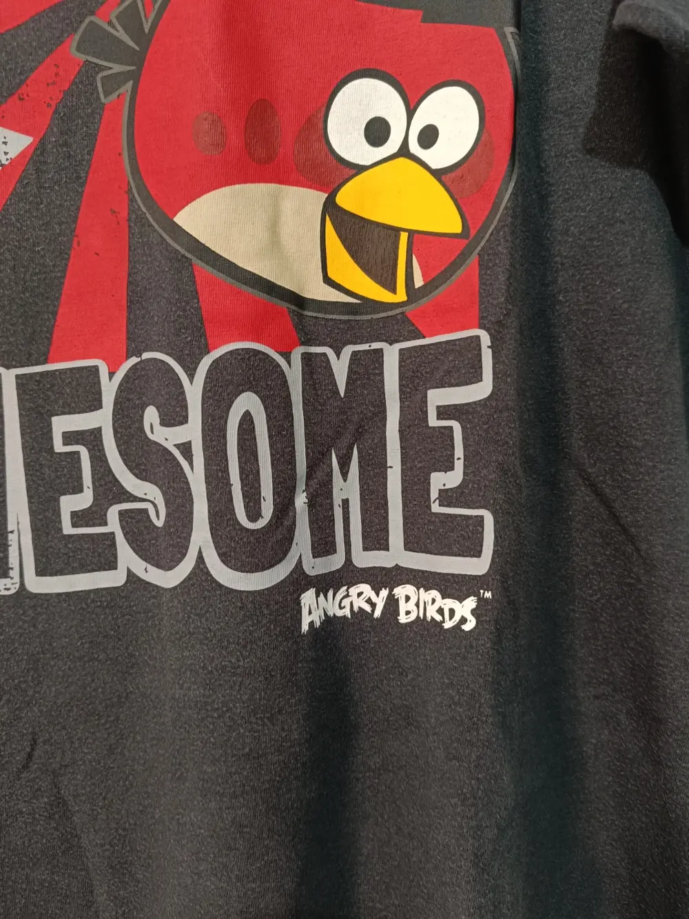 Camiseta Angry Birds oficial Rovio | "Super Awesome" | talla XL | gris marengo, foto 2