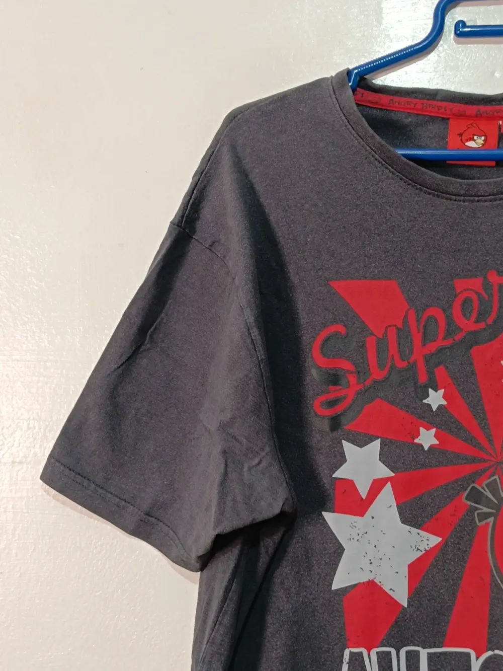 Camiseta Angry Birds oficial Rovio | "Super Awesome" | talla XL | gris marengo, foto 4