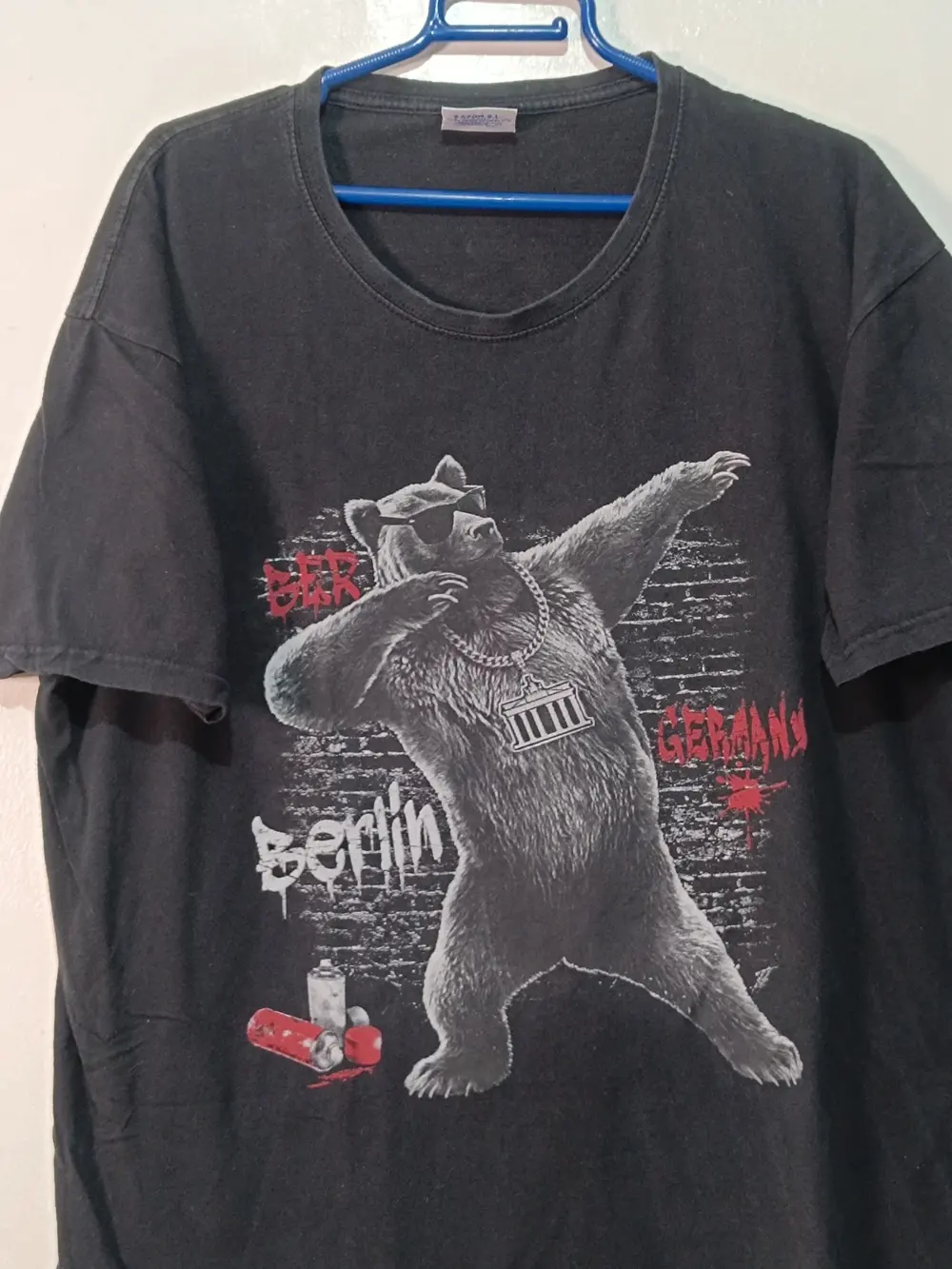 Camiseta Berlin Germany Oso Dab Graffiti Vintage Negra XXL, foto 2