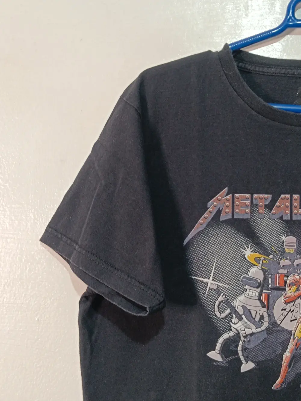Camiseta Metallica x Star Wars x Futurama • "Metallically" • Robot Band • Vintage Tee • Talla L, foto 3
