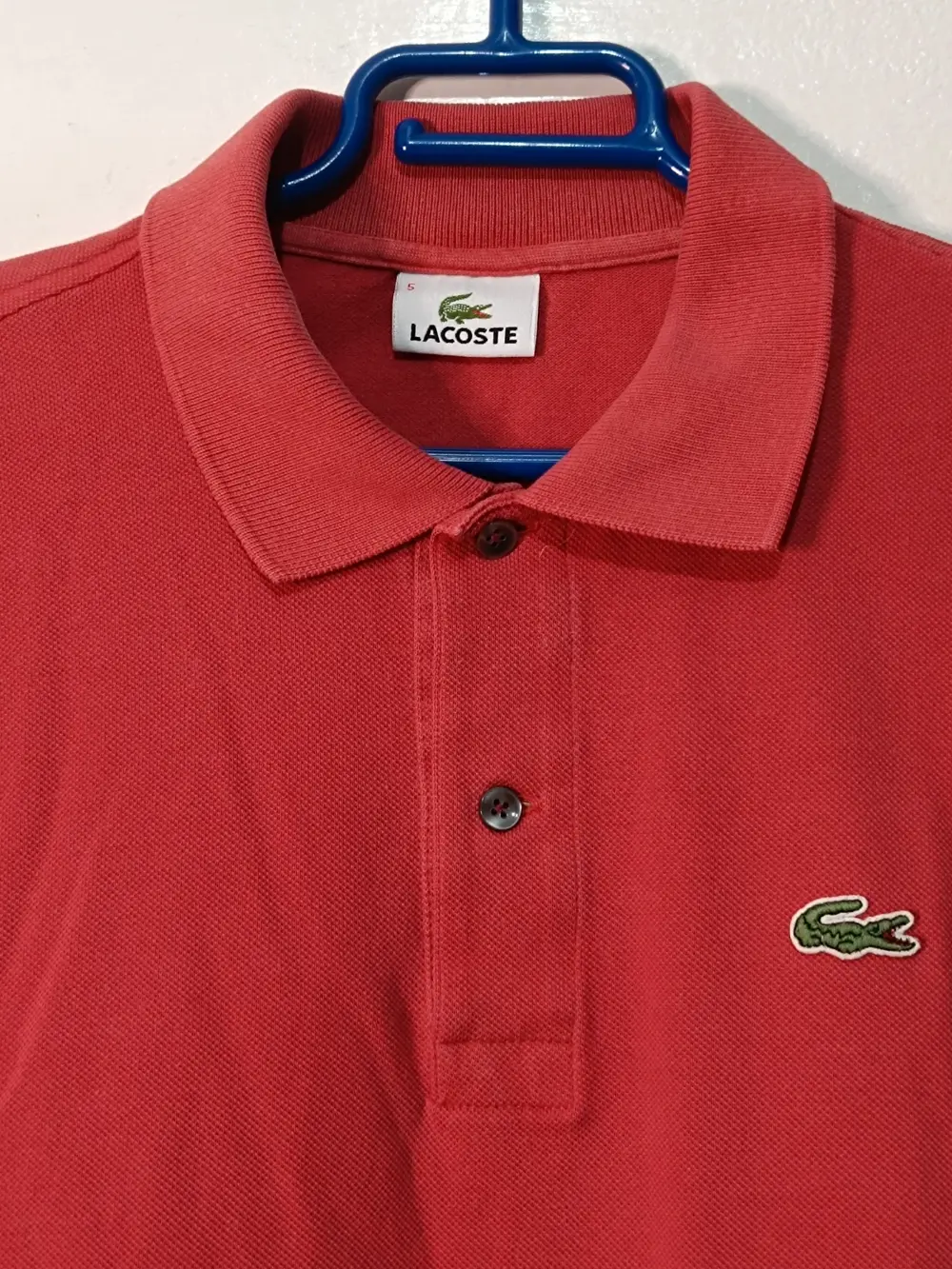 Polo manga corta vintage Lacoste talla 5 equivale a una L ver medidas, foto 2
