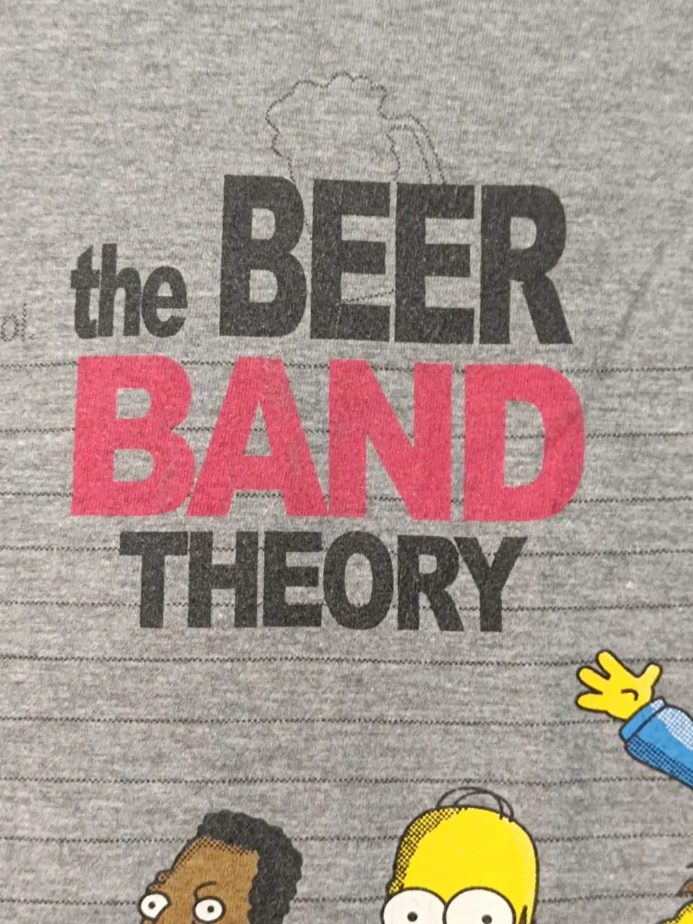Camiseta Los Simpson "The Beer Band Theory" • Pampling • Crossover Humor • Unisex Talla L, foto 5