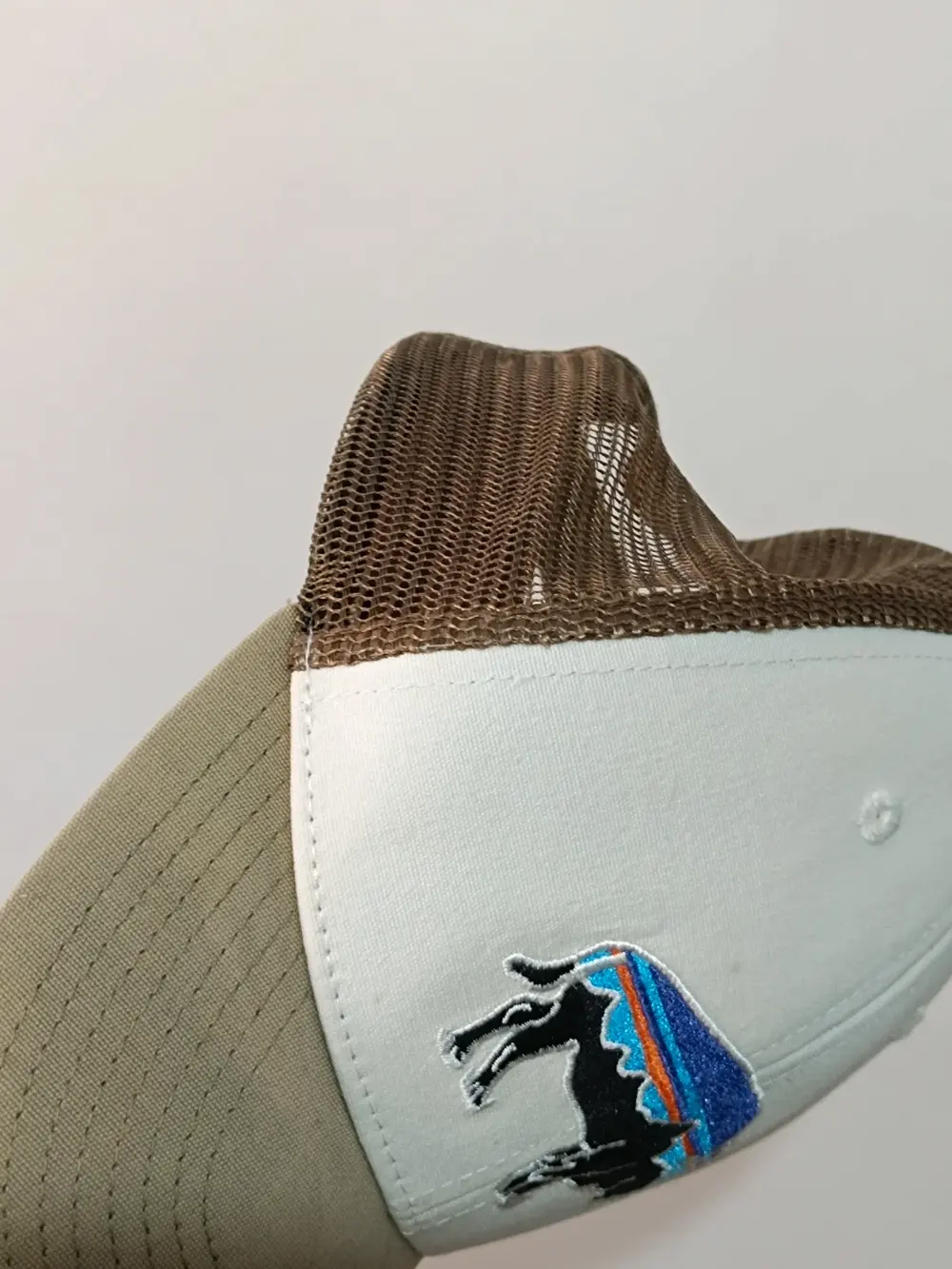Gorra Patagonia Fitz Roy Bison Trucker • Blanco/Marrón • Snapback • Talla Única Adulto, foto 5