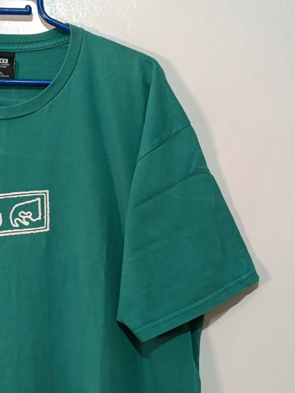 Camiseta Verde Obey Oversize XL, foto 2