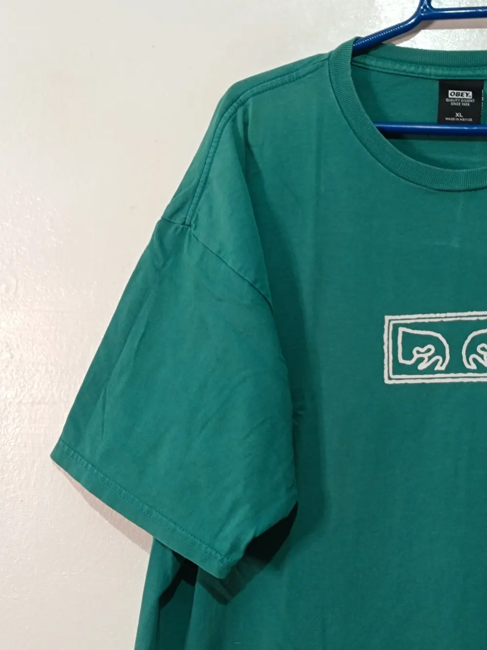 Camiseta Verde Obey Oversize XL, foto 3