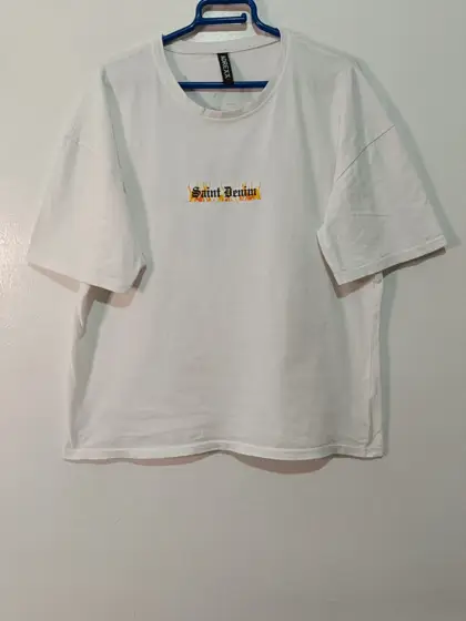 Camiseta Blanca Adrexx Oversize M - Estilo Streetwear Gráfico