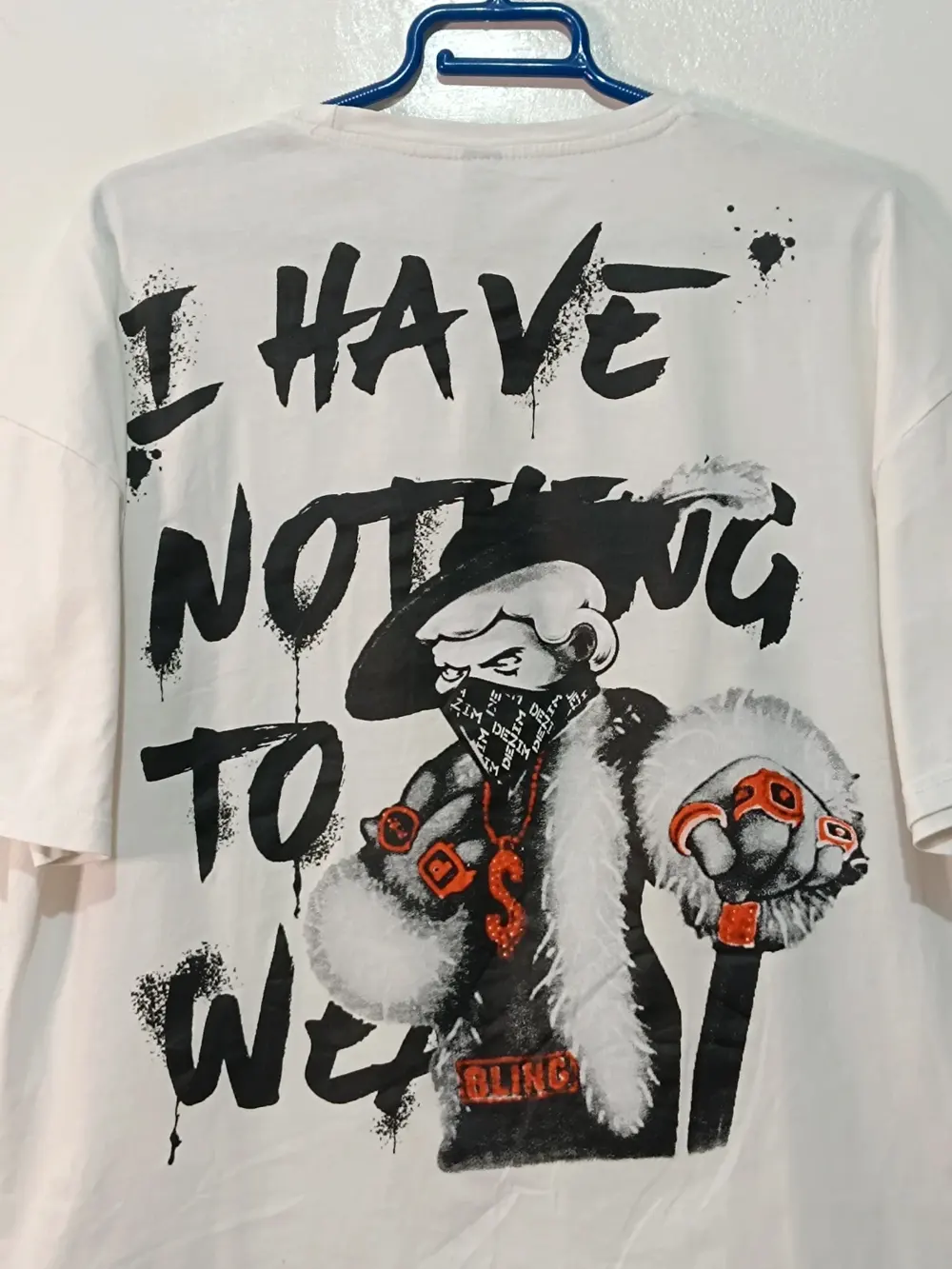 Camiseta Blanca Adrexx Oversize M - Estilo Streetwear Gráfico, foto 5
