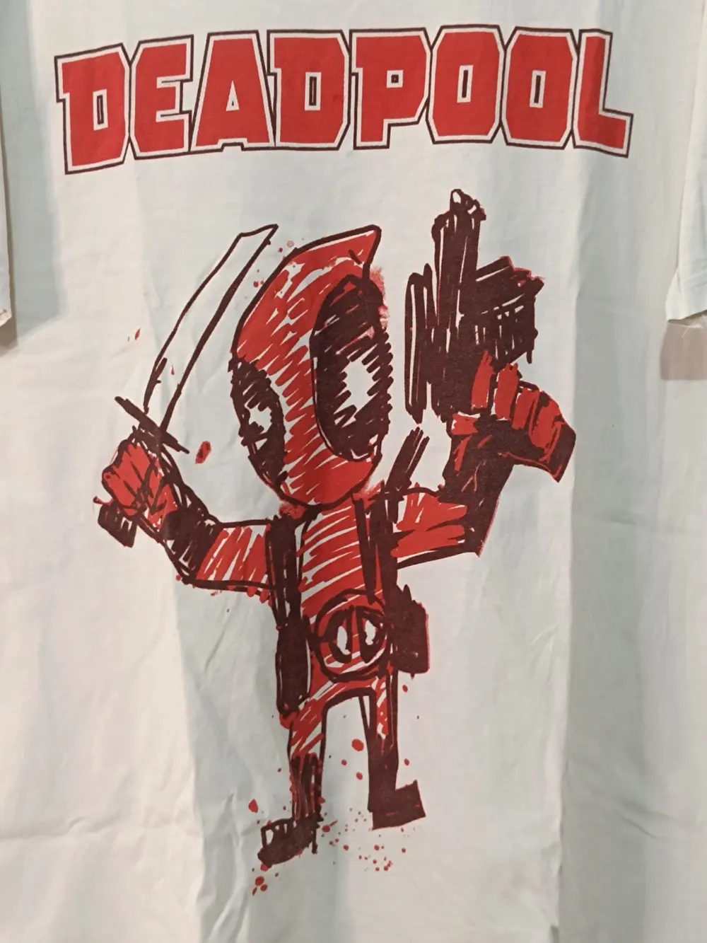 Camiseta Marvel Deadpool Blanca Talla XL - Estilo Cómic, foto 2