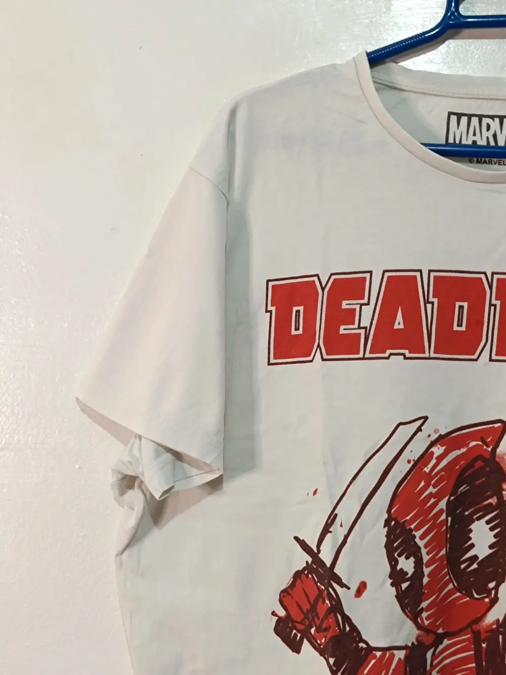 Camiseta Marvel Deadpool Blanca Talla XL - Estilo Cómic, foto 3