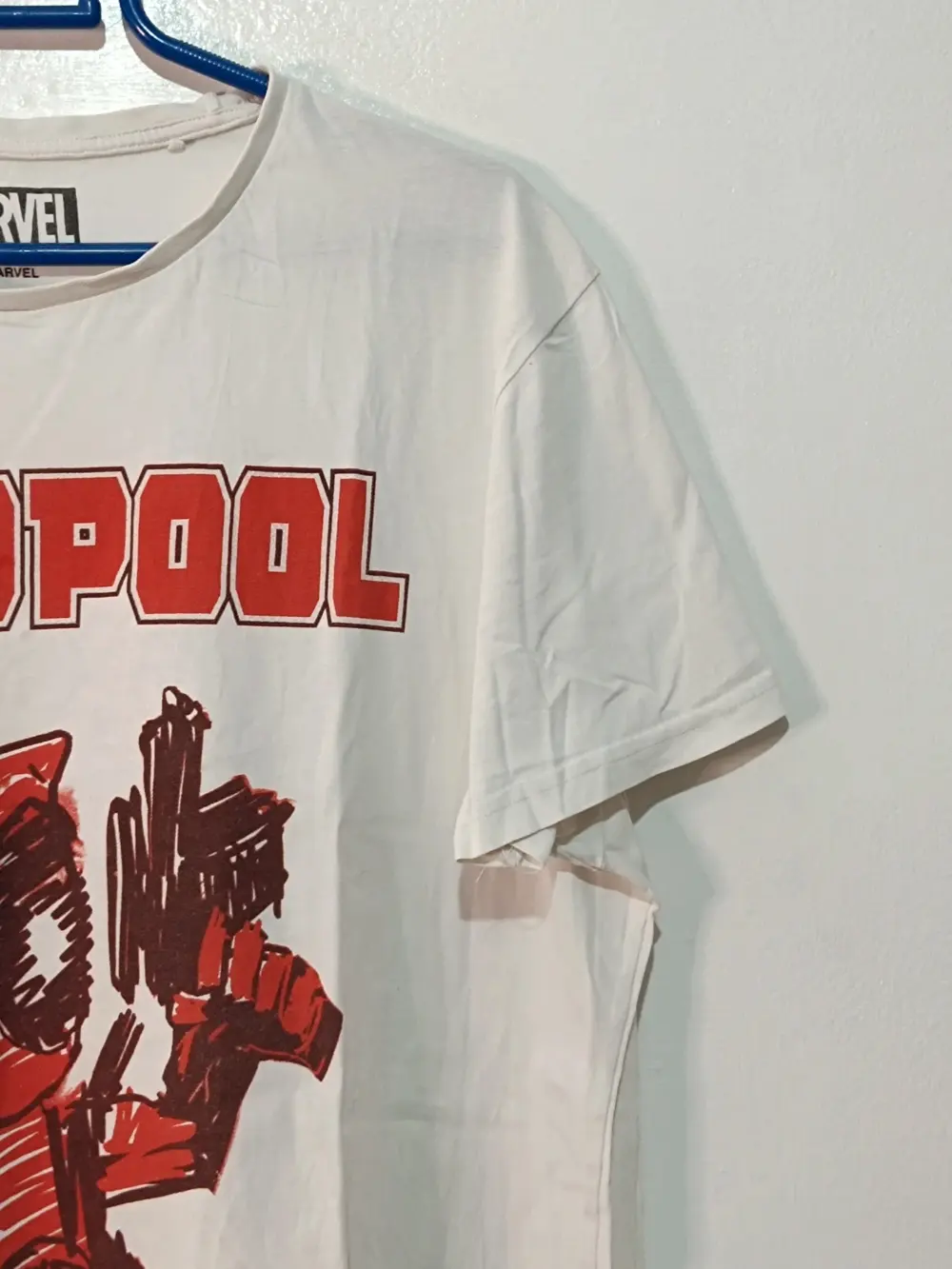 Camiseta Marvel Deadpool Blanca Talla XL - Estilo Cómic, foto 4