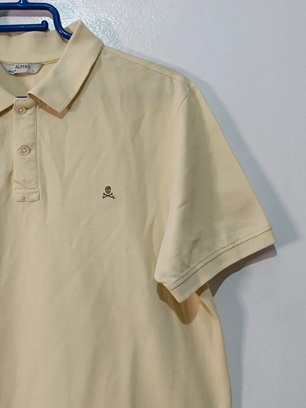Polo Scalpers Regular Fit Amarillo Vainilla - Talla L - 100% Algodón BCI, foto 2