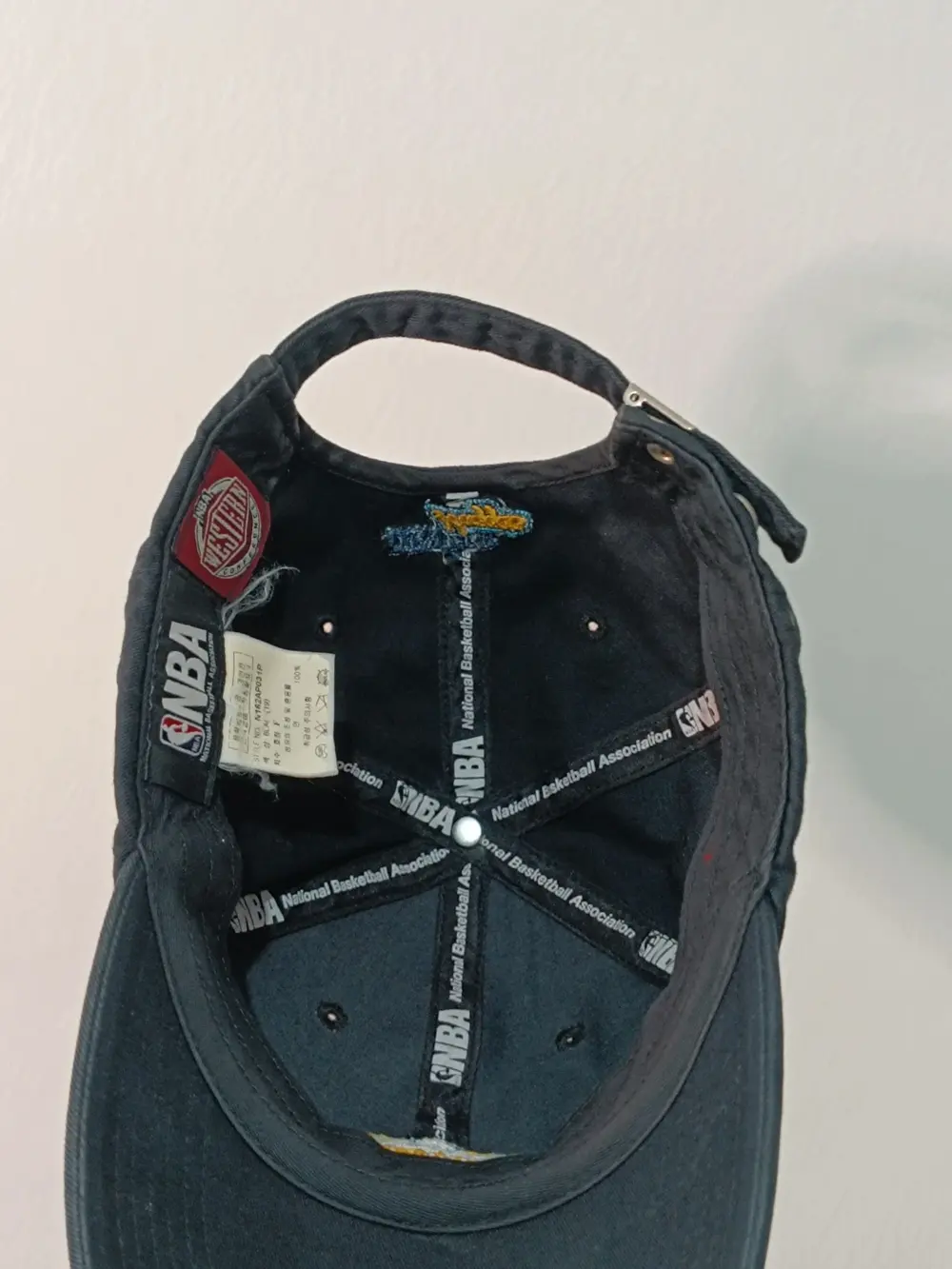Gorra vintage nba denver nuggets negra strapback western conference logo mountain años 2000, foto 4