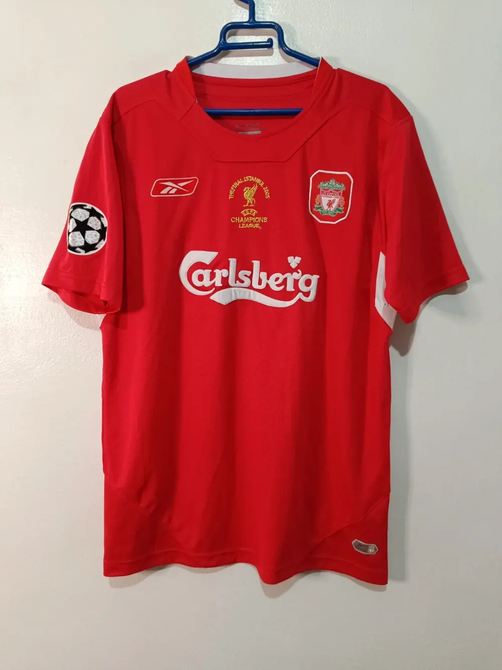 Camiseta Liverpool F.C. Final Estambul 2005 - Reebok - Suárez 7 Talla XL / 2XL Nueva sin etiquetas