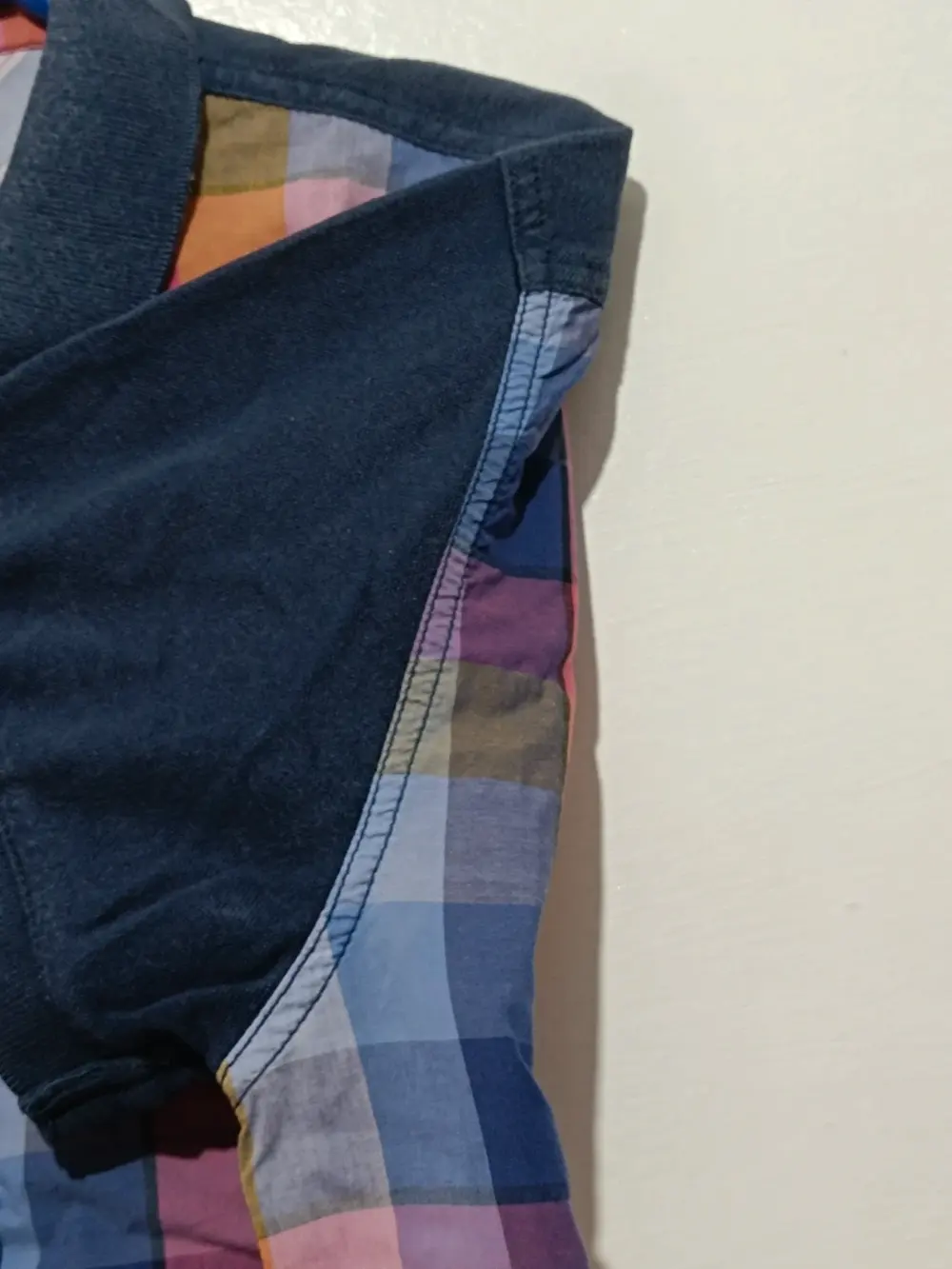Camisa manga corta Desigual a cuadros multicolor talla XL ver medidas, foto 5