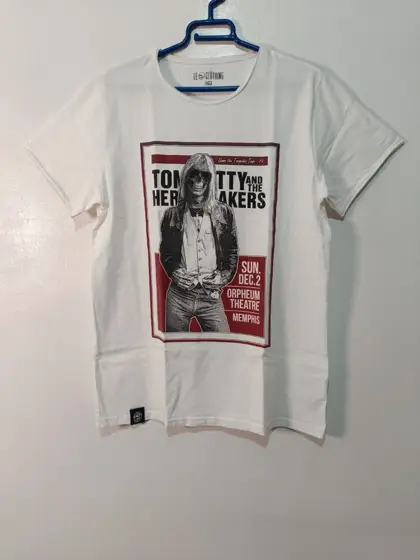 Camiseta Le Crâne "Tom Petty" Blanca – Talla L (Sirve para M)
