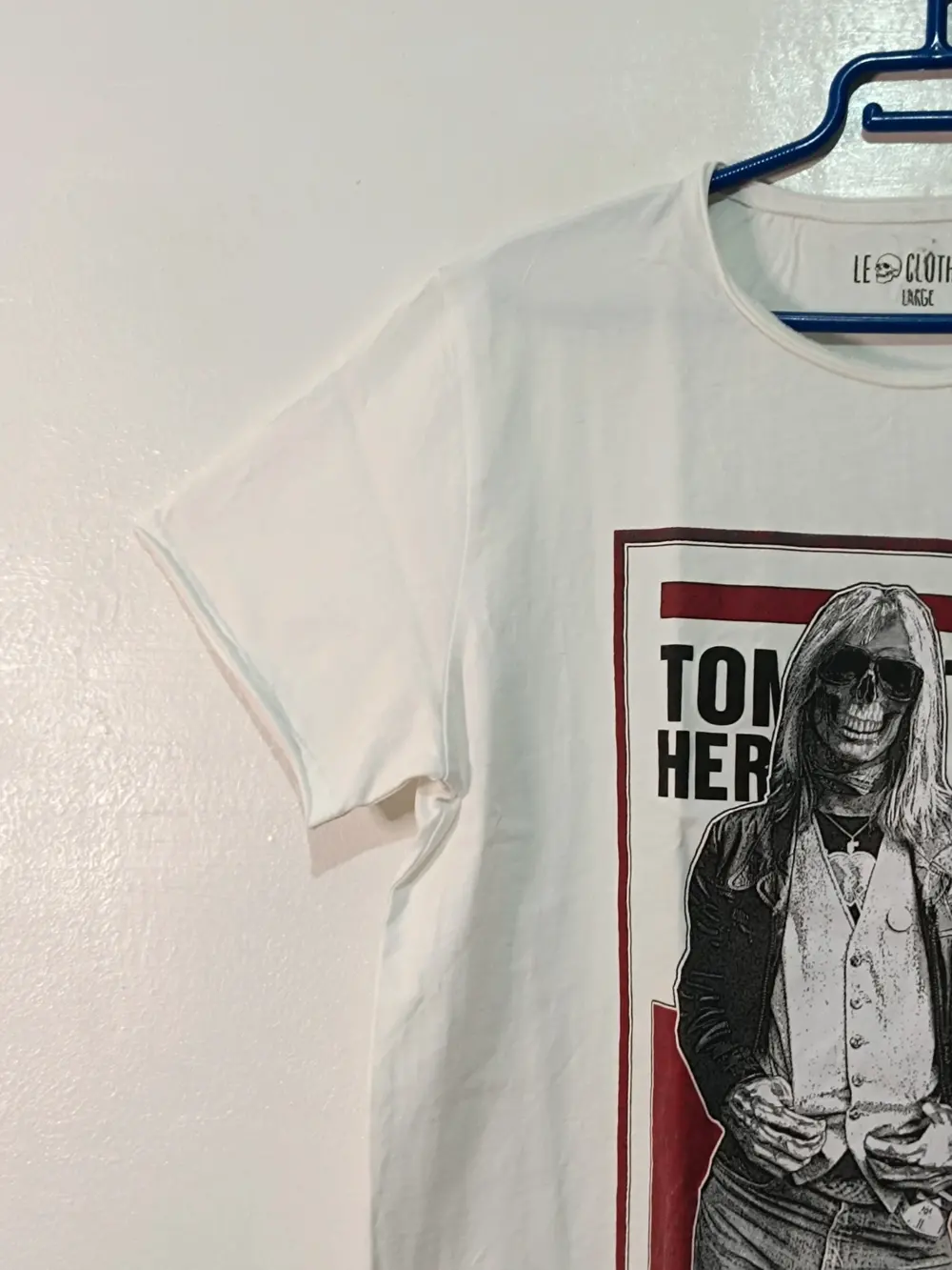 Camiseta Le Crâne "Tom Petty" Blanca - Talla L (Sirve para M), foto 4