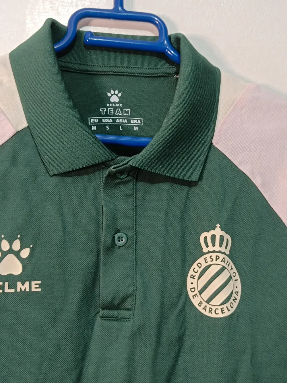 Polo RCD Espanyol Kelme talla M ver medidas, foto 4