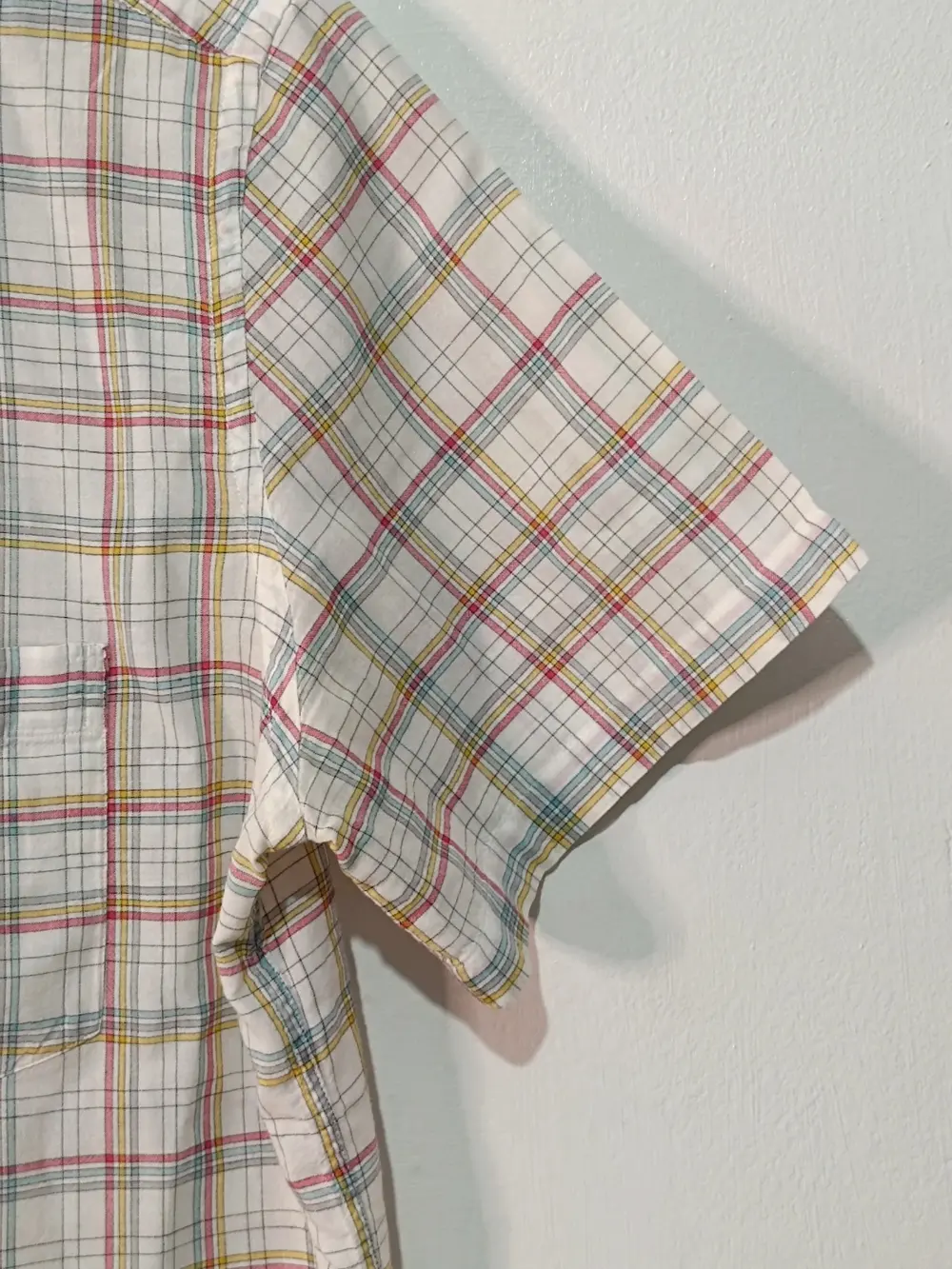 Camisa a cuadros manga corta Lacoste talla 42 ver medidas, foto 2