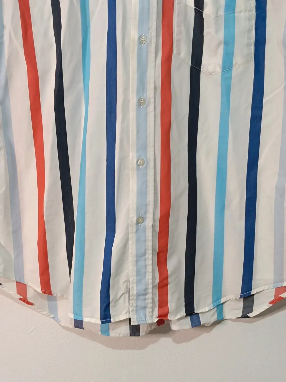 Camisa a rayas manga corta Lacoste talla 42 ver medidas, foto 2