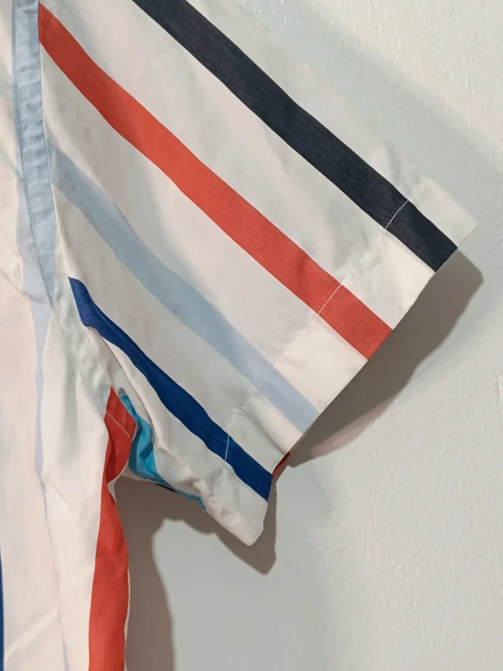 Camisa a rayas manga corta Lacoste talla 42 ver medidas, foto 3