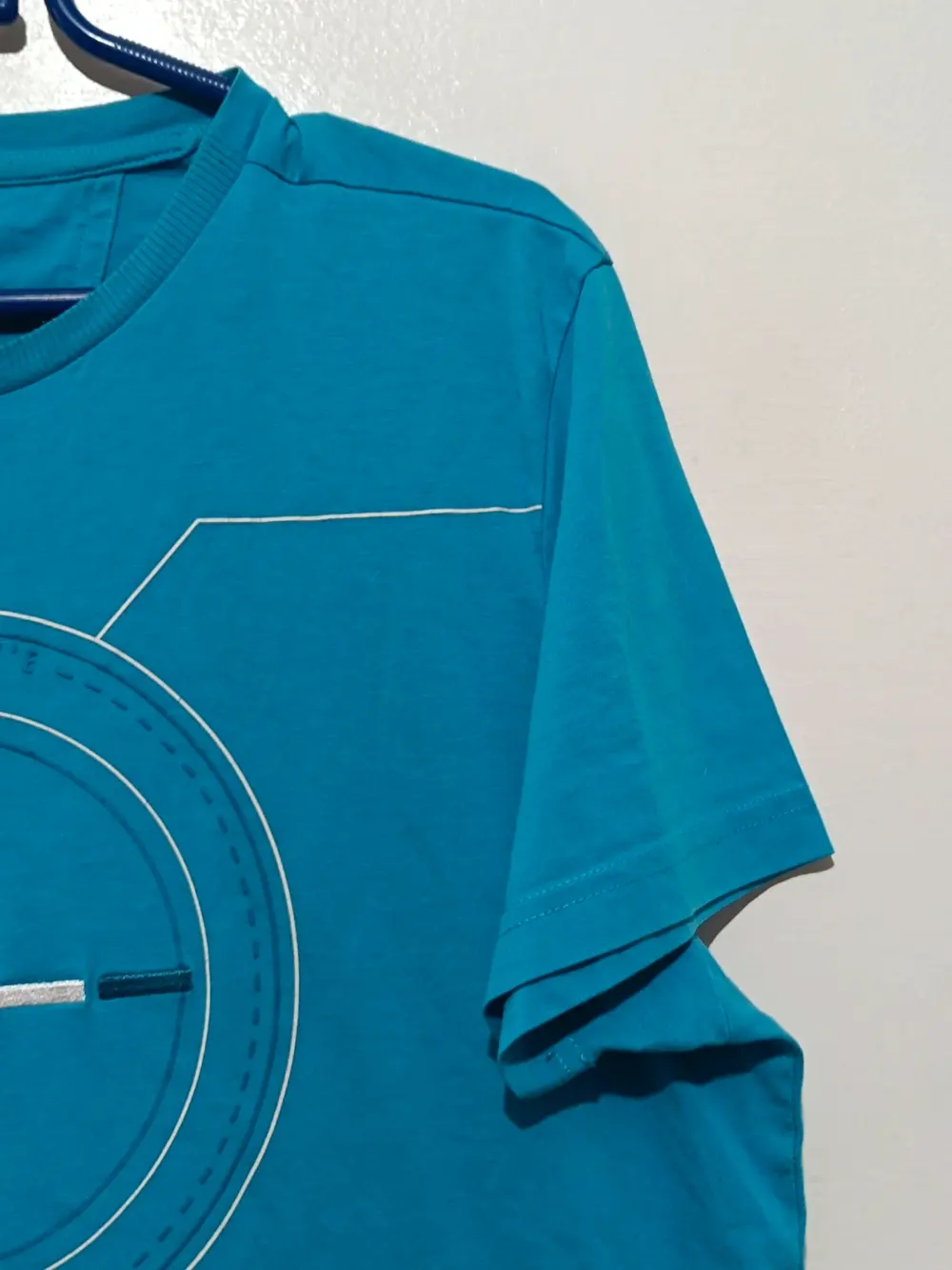 Camiseta manga corta Hugo Boss Green Teeonic azul talla L, foto 4
