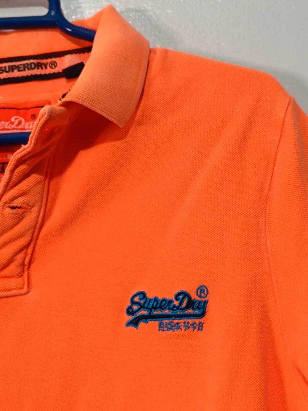 Polo Superdry naranja neon talla M, foto 4