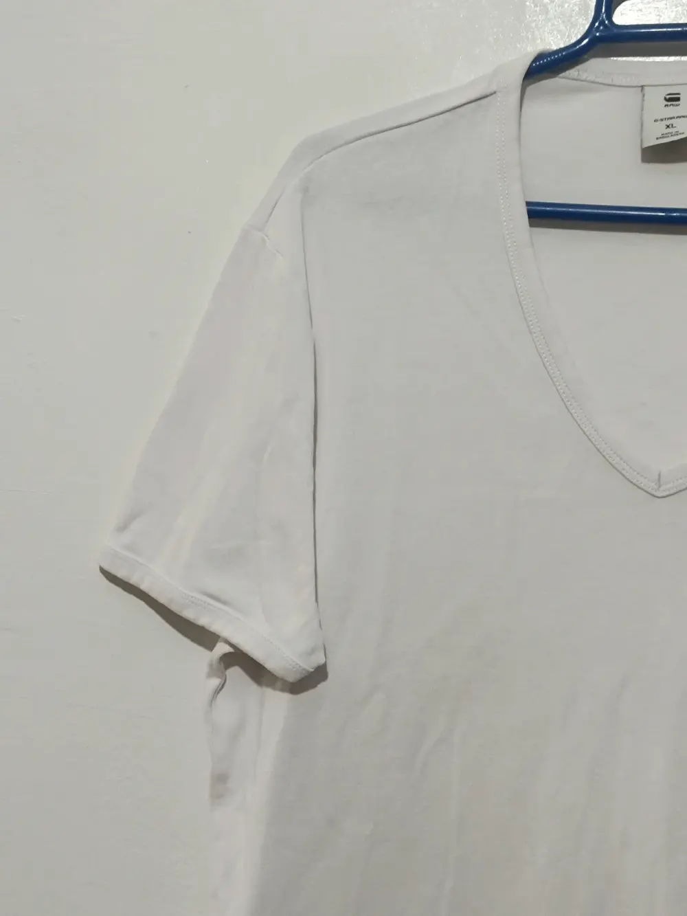 Camiseta G-Star RAW blanca cuello V talla XL unisex, foto 3
