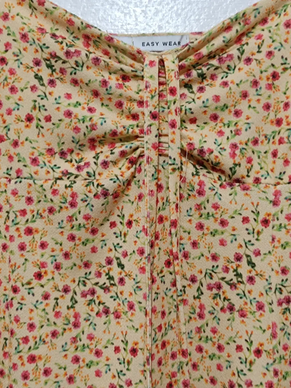 Vestido corto de tirantes floral amarillo easy wear talla xs, foto 2