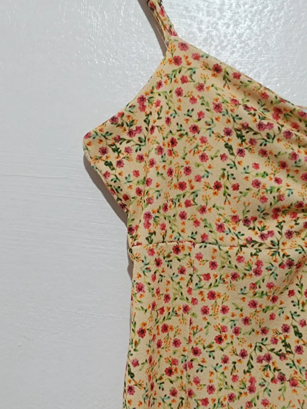 Vestido corto de tirantes floral amarillo easy wear talla xs, foto 3