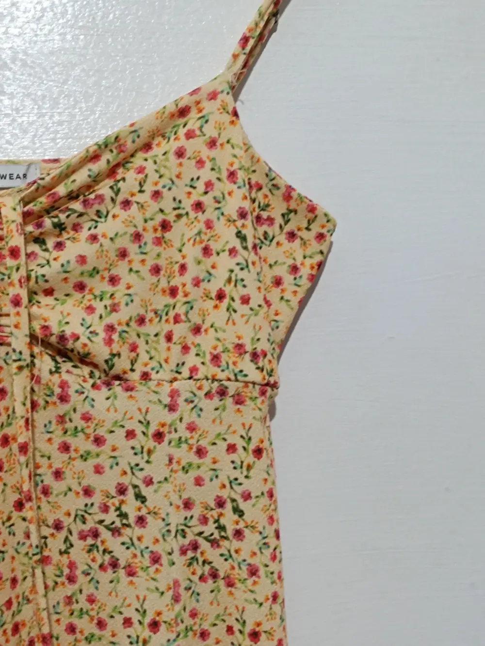 Vestido corto de tirantes floral amarillo easy wear talla xs, foto 4