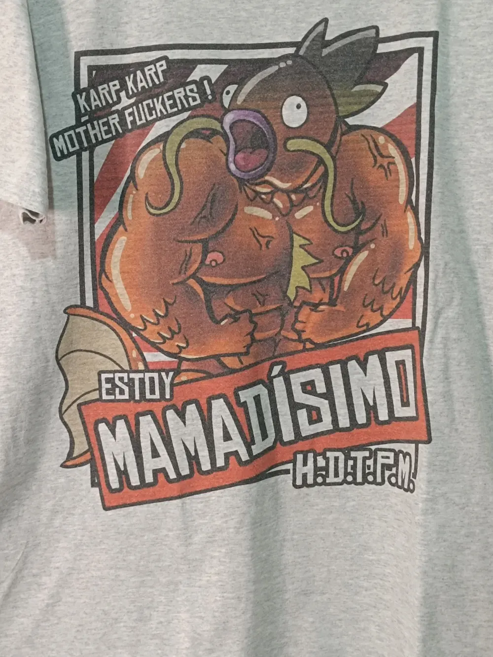 Camiseta meme Pokemon Magikarp estoy mamadisimo talla M, foto 2