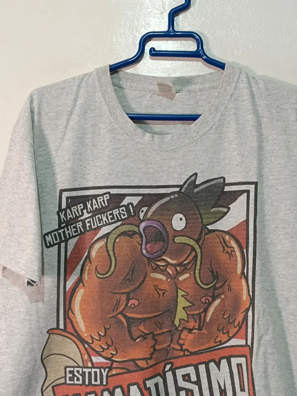 Camiseta meme Pokemon Magikarp estoy mamadisimo talla M, foto 3