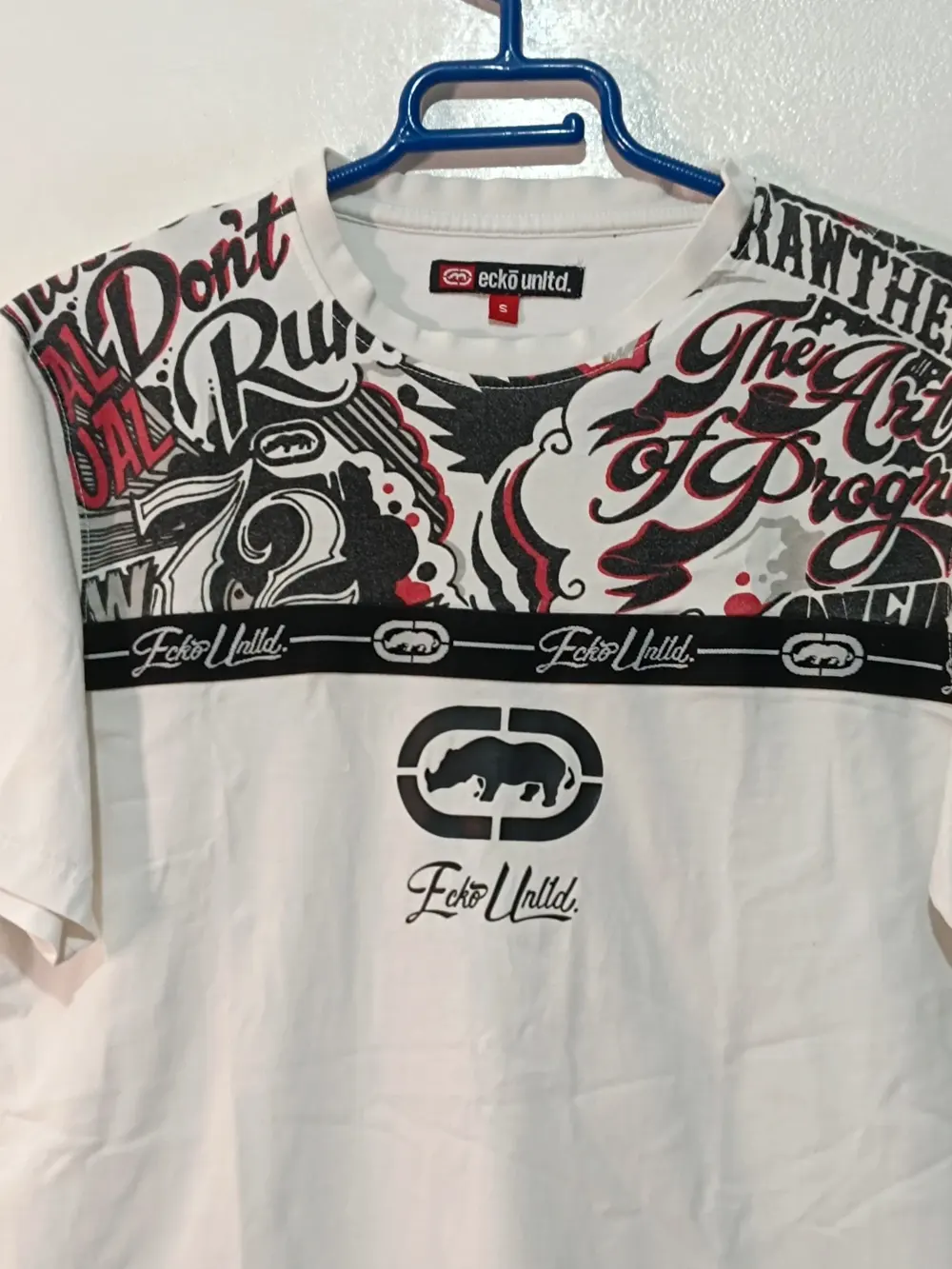 Camiseta Ecko Unltd. blanca estampada talla S, foto 3