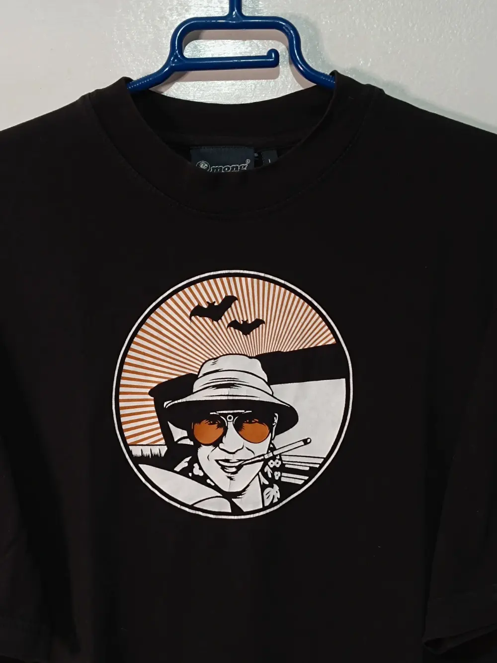 Camiseta vintage Fear and Loathing in Las Vegas Mong negra talla L, foto 3