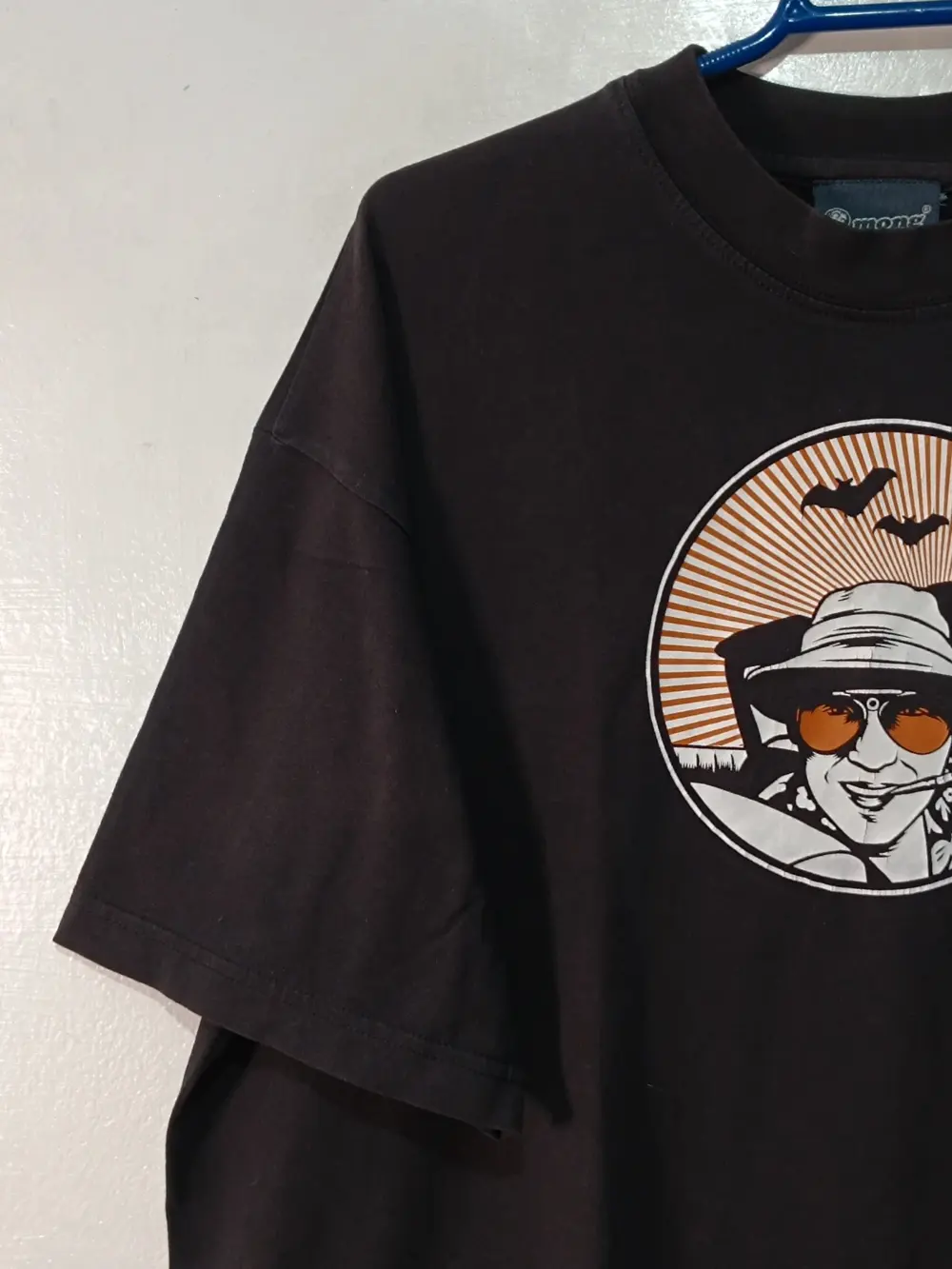 Camiseta vintage Fear and Loathing in Las Vegas Mong negra talla L, foto 4
