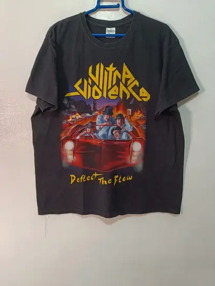 Camiseta Ultra-Violence - Deflect The Flow (Talla XL) - Thrash Metal RARE