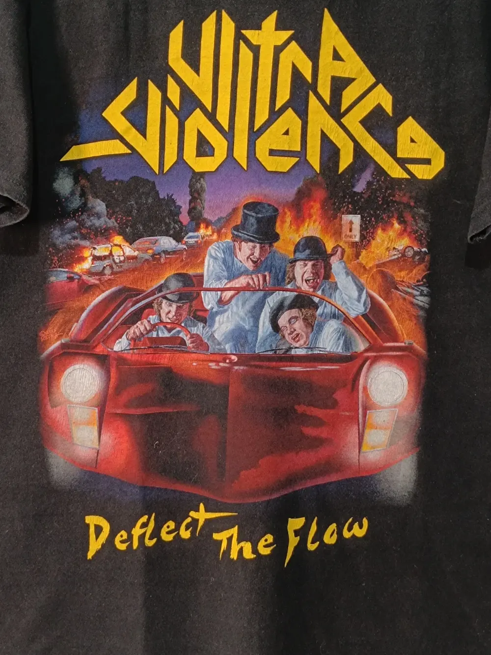 Camiseta Ultra-Violence - Deflect The Flow (Talla XL) - Thrash Metal RARE, foto 2