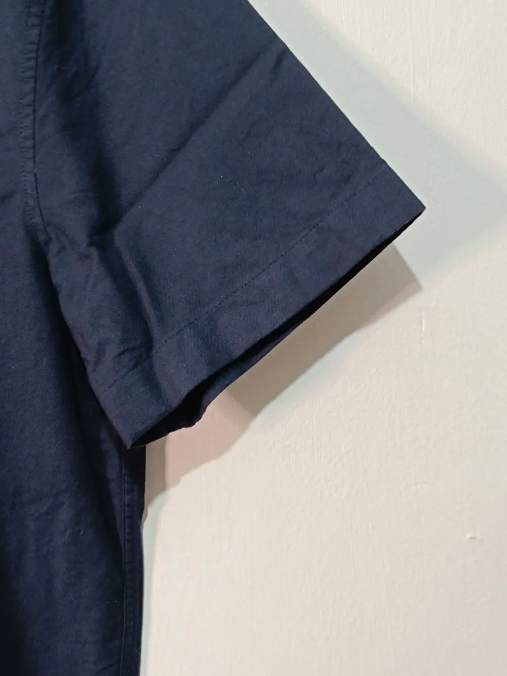 Camisa Lacoste Manga Corta Azul Marino Bolsillo talla XL ver medidas, foto 3