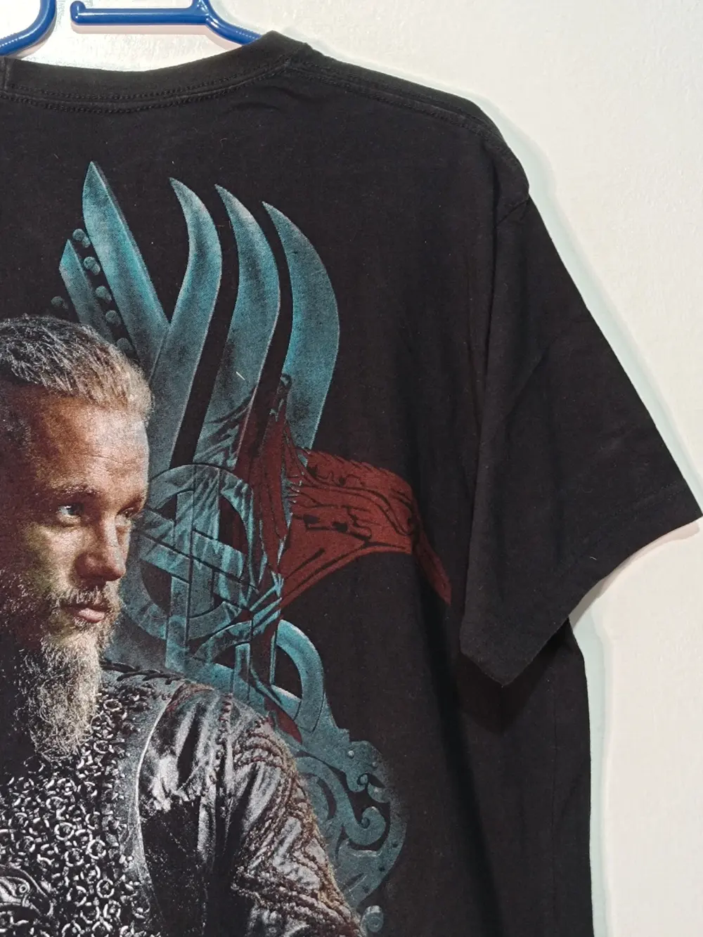 Camiseta Vikings Ragnar Lothbrok en el frontal y Bjorn en la espalda talla L ver medidas, foto 5