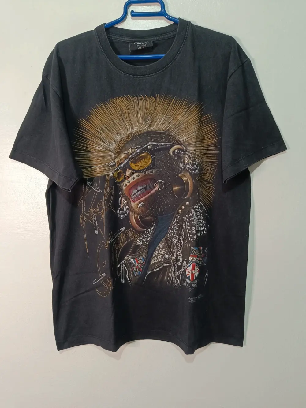 Camiseta vintage Rock Chang Mono Punk talla L ver medidas
