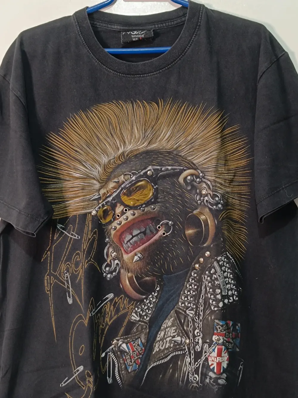 Camiseta vintage Rock Chang Mono Punk talla L ver medidas, foto 3