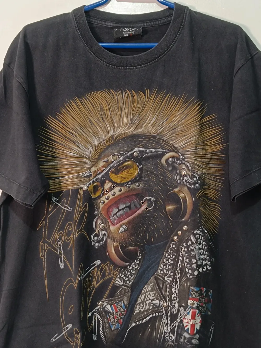 Camiseta vintage Rock Chang Mono Punk talla L ver medidas, foto 4