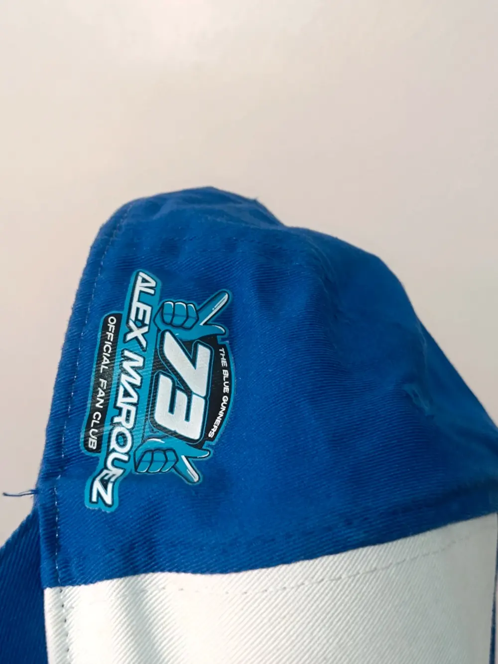 Gorra Álex Márquez 73 Fan Club The Blue Gunners Azul/Blanca Talla Única ajustable adulto unisex, foto 5